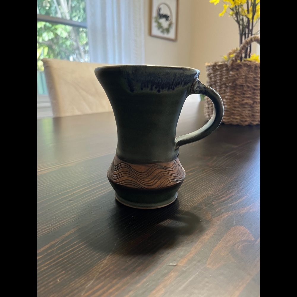 Beautiful handmade pottery coffee mug/cup